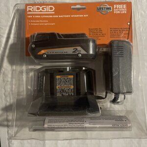 RIDGID 18-Volt Lithium-Ion 2.0 Ah Battery Starter Kit